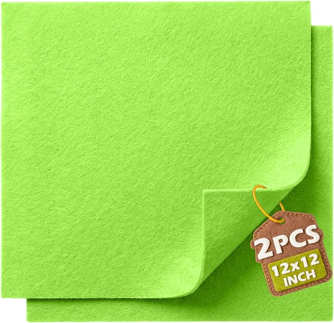 Spring Green Soft Felt Sheets for Crafts, 1.6mm Thick, Handmade Crafts