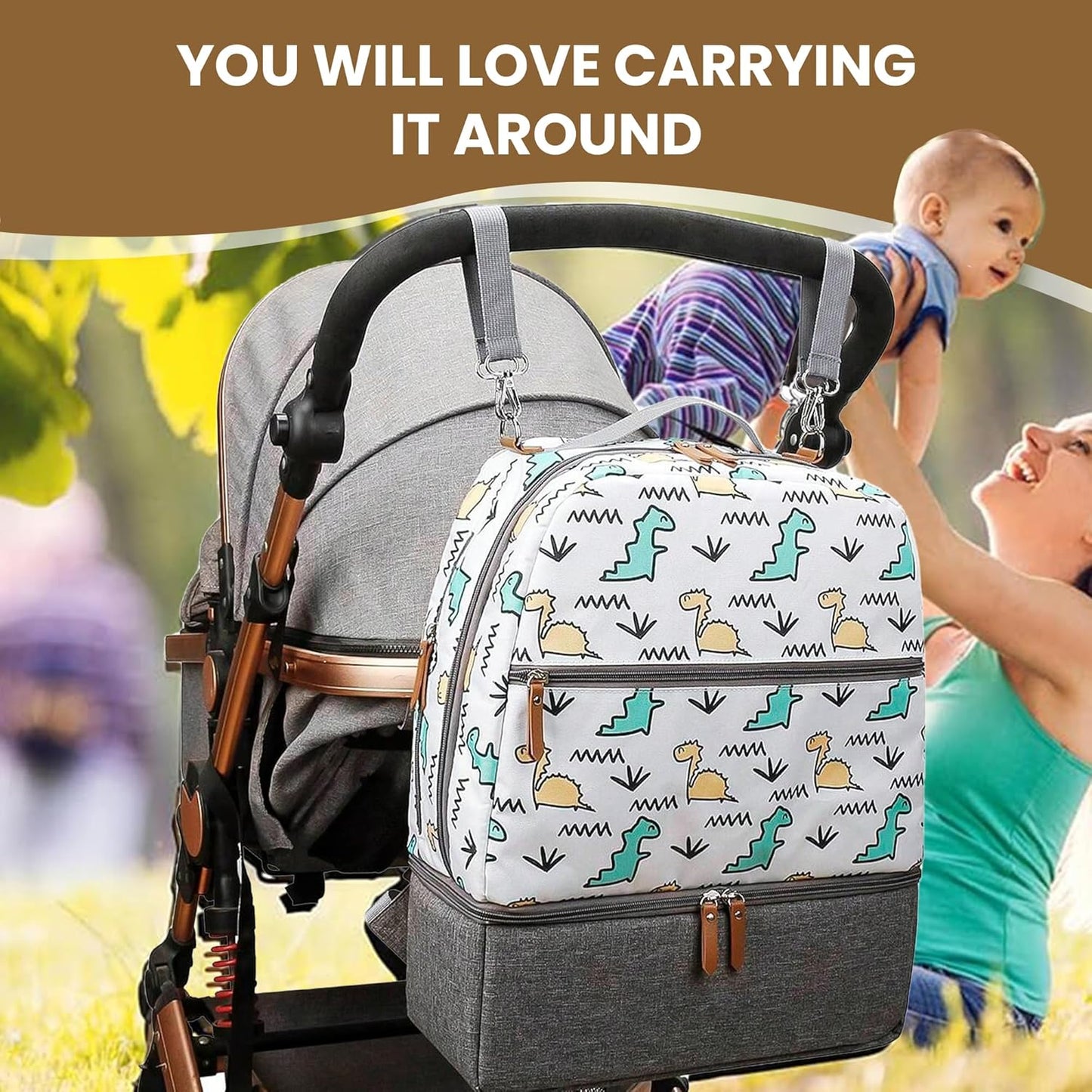 Village of Many Toddler Diaper Bag Backpack – Large Insulated Food/Milk Compartment, Lightweight, Waterproof, Padded Straps, Multi-Pocket, Easy-Clean & Durable – Ideal for Daycare & Travel