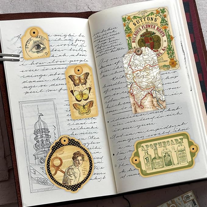 PRSTINCOL 116Pcs Vintage Stickers