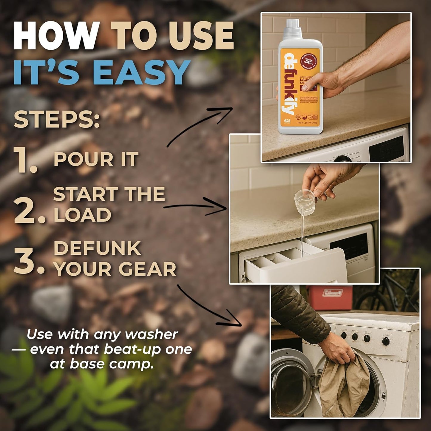 Laundry Detergent 124 Load. 'Amberwood & Citrus' Essential Oil Liquid Laundry Detergent Washing Soap for Sensitive Skin. ProvenSafe™ Cleaning Supply w/Odor & Stain Remover for Activewear & All Fabrics