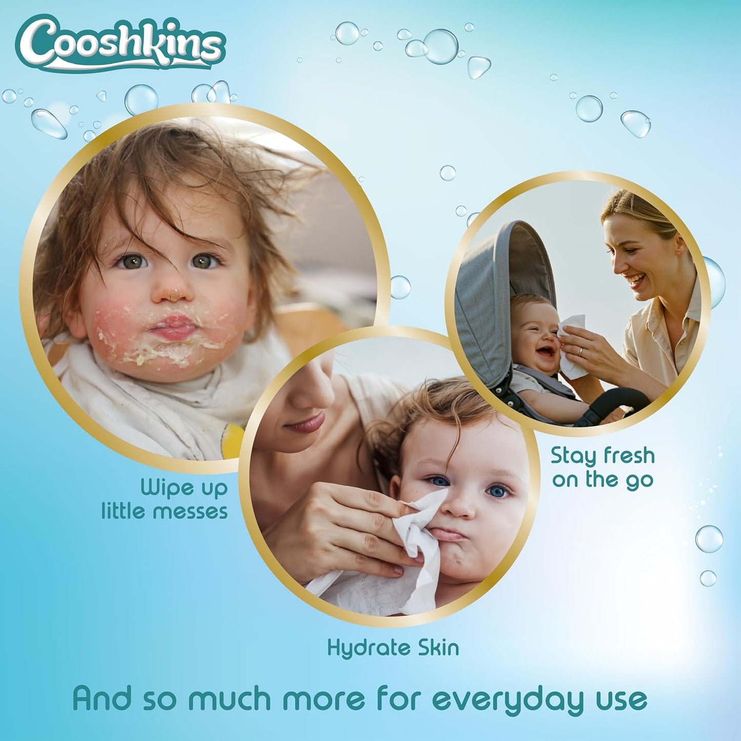 De-Chlorinated Pure Water Baby Wipes | Soft & Thick 60 Count (Pack of 1) Gentle Unscented Wipes for Sensitive Skin | 99.9% Pure Water Based | Alcohol-Free, Paraben-Free