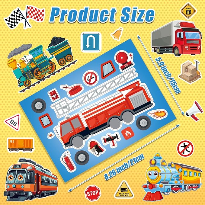 48 Sheets Create Vehicle of Dreams Stickers, Make Your Own Stickers