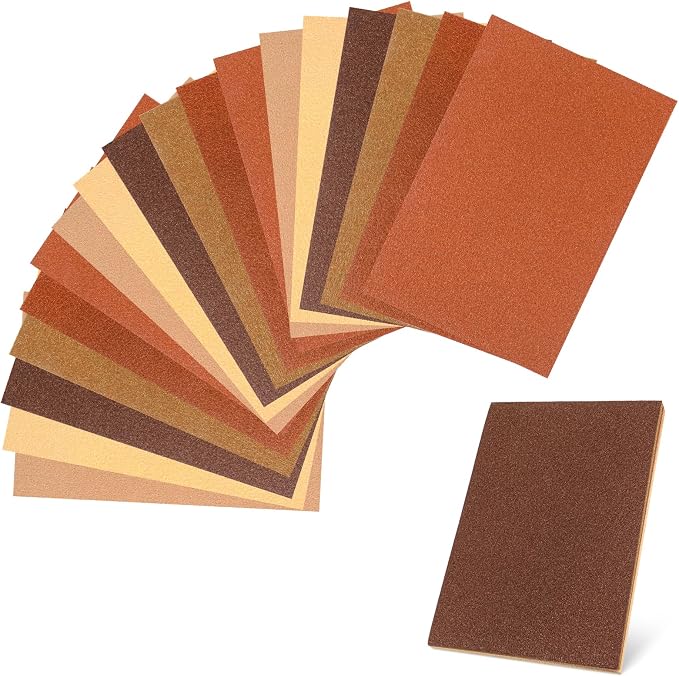 18Pcs Brown Felt Sheets for Crafts, Soft and Thick Brown Felt Fabric, 11.81 X