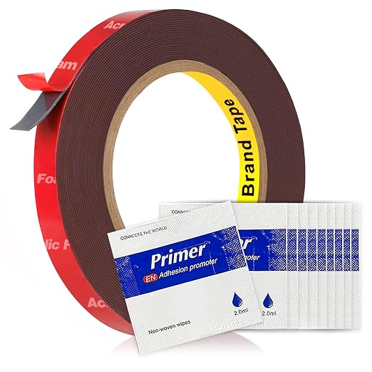 Tapsi Double Sided Tape Heavy Duty, Automotive-Grade Foam Mounting Tape 0.4in x