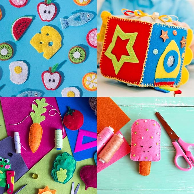 MECCANIXITY Adhesive Felt Sheets, Felt Fabric Crafts Back Adhesive Felt Sheets