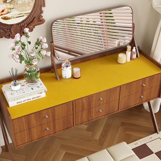 CRE8TIVE Mustard Yellow Velvet Drawer Liner Felt Velvet Flocking Liner
