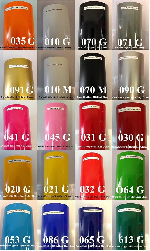 Adhesive Backed Vinyl Sheets Oracal 651