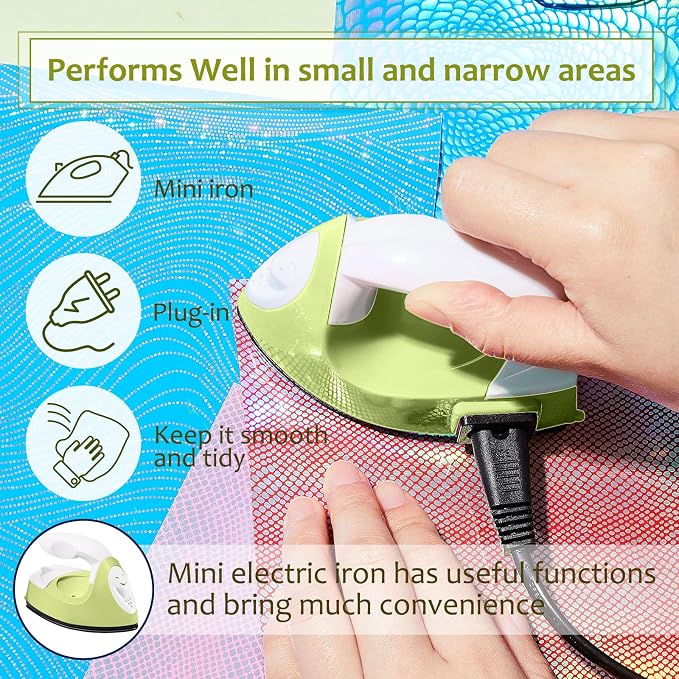 Honoson Mini Craft Iron Mini Heat Press Small Iron 3.93 x 2.36 x 2.76 in