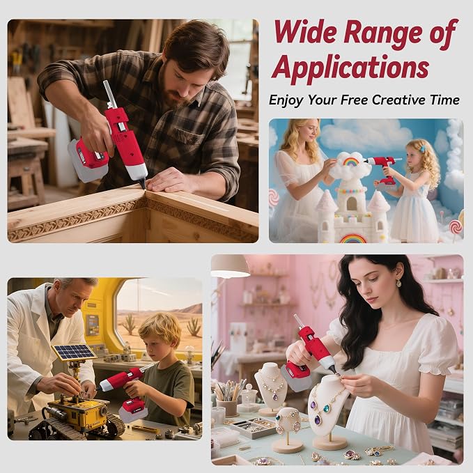 100W Cordless Hot Glue Gun Compatible