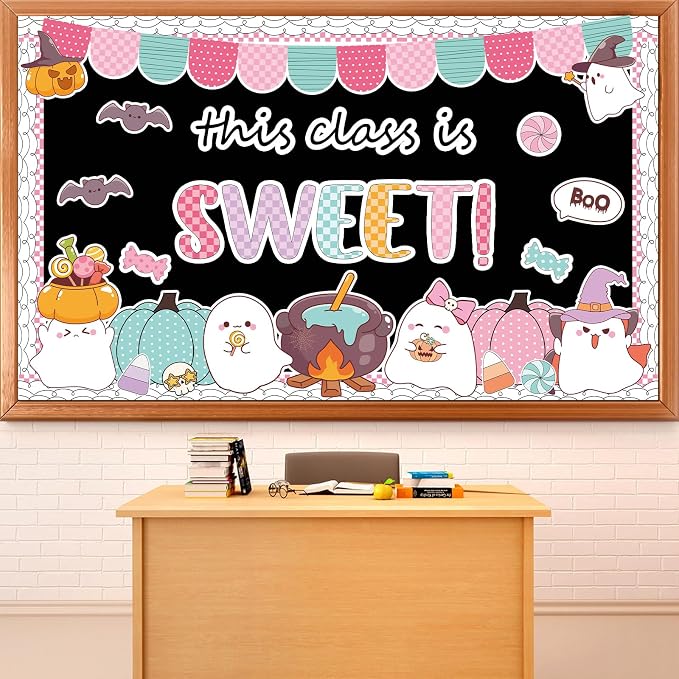ojustbeok Halloween Bulletin Board Halloween Ghost Classroom Decorations Set