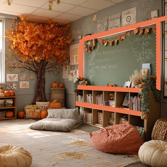6 Rolls 196.8 Ft Fall Bulletin Board Borders