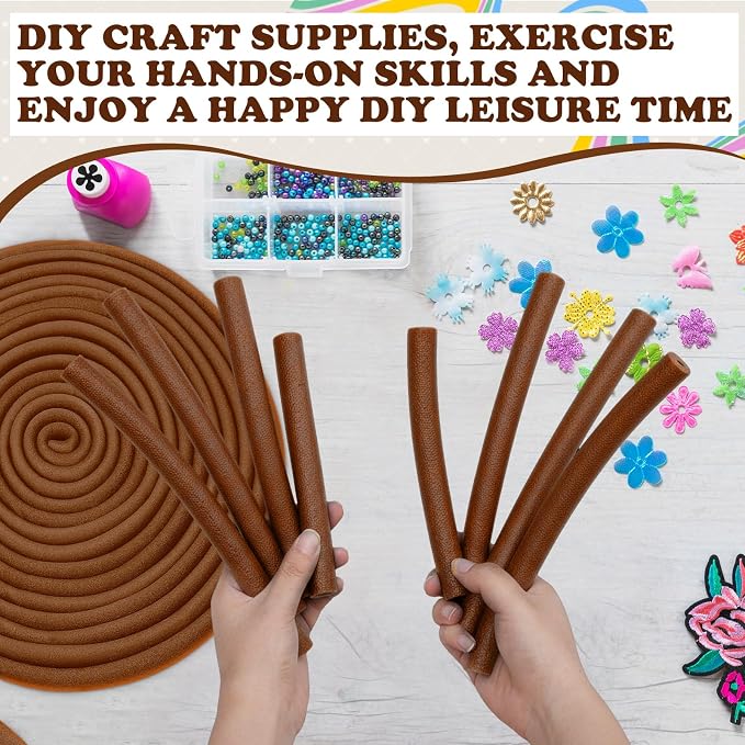 Frienda 5/8 Inch x 40 Ft Brown Foam Noodles