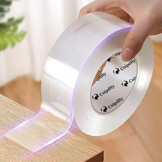Double Sided Tape Heavy Duty for Wall Decor No Damage to Paint, Nano Two Sided