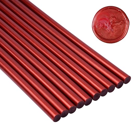 10 Pieces Sealing Wax Glue Sticks, 8 Inch Long Mini Hot Glue Gun Sticks