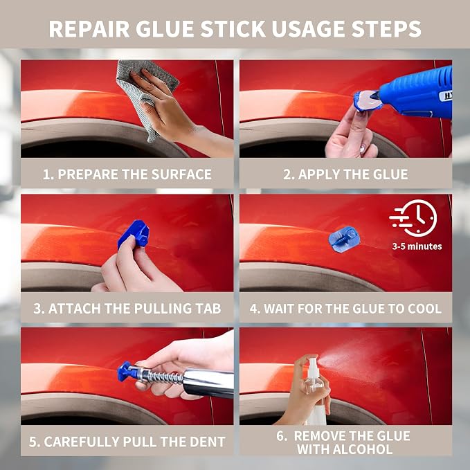 52 Pcs Paintless Dent Repair Glue Sticks Hot Glue Sticks, Premium-Quality