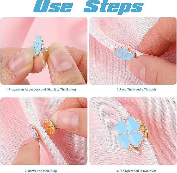 JANYUN 120 Pairs Butterfly Clutch Tie Tacks Pin Back Safty Secure Locking |