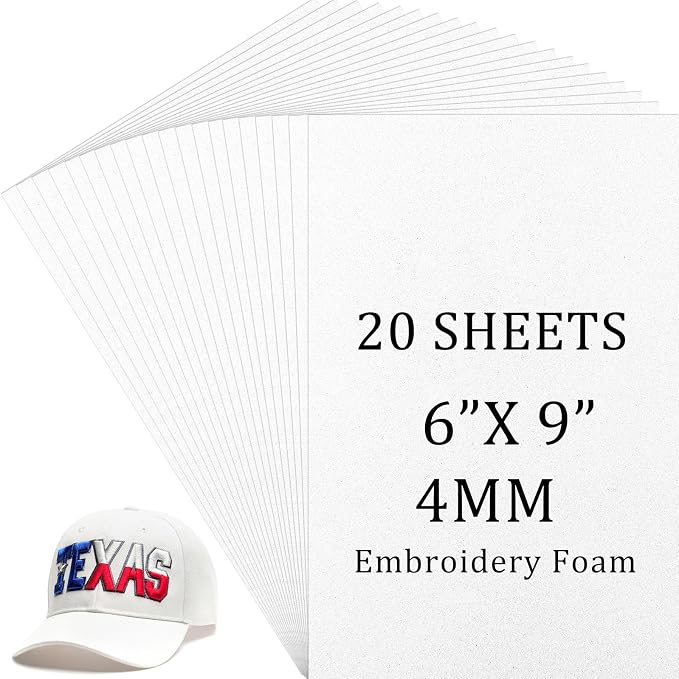 Innconee 20 Pcs 4mm Embroidery Foam EVA Craft Foam Sheets