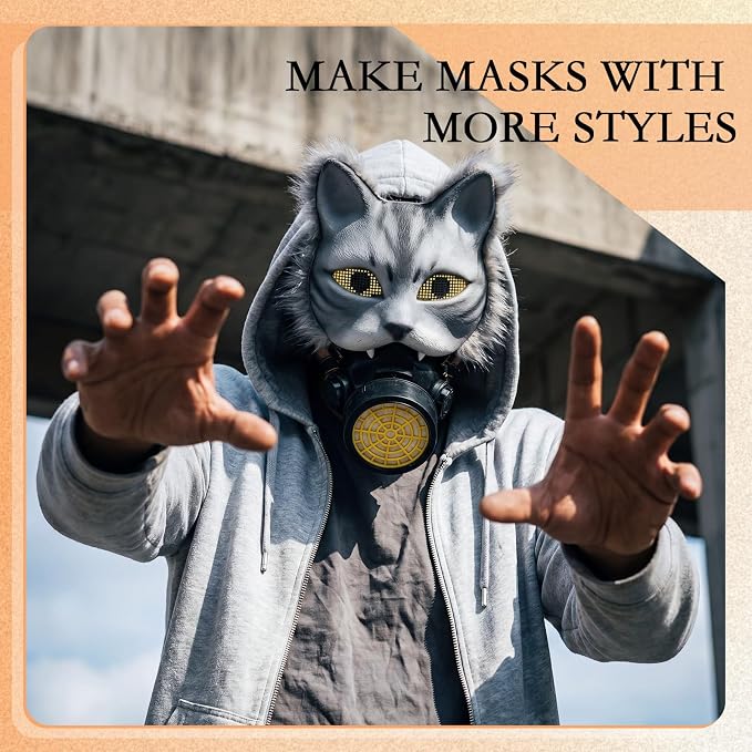 Seenelling DIY Therian Mask Kit Blank Cat Mask