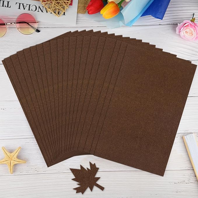 NACHLYNN 20Pcs Self Adhesive Felt Fabric Sheets 7"x11.5" /18x29cm Sticky Back