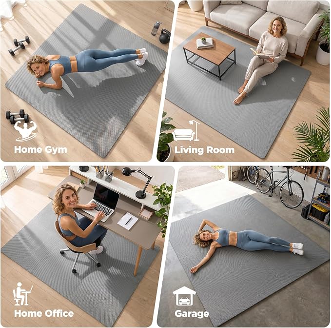 AIRHOP 18 PCS Gym Floor Mat, EVA Foam Puzzle Gym Mat, High-Density Interlocking