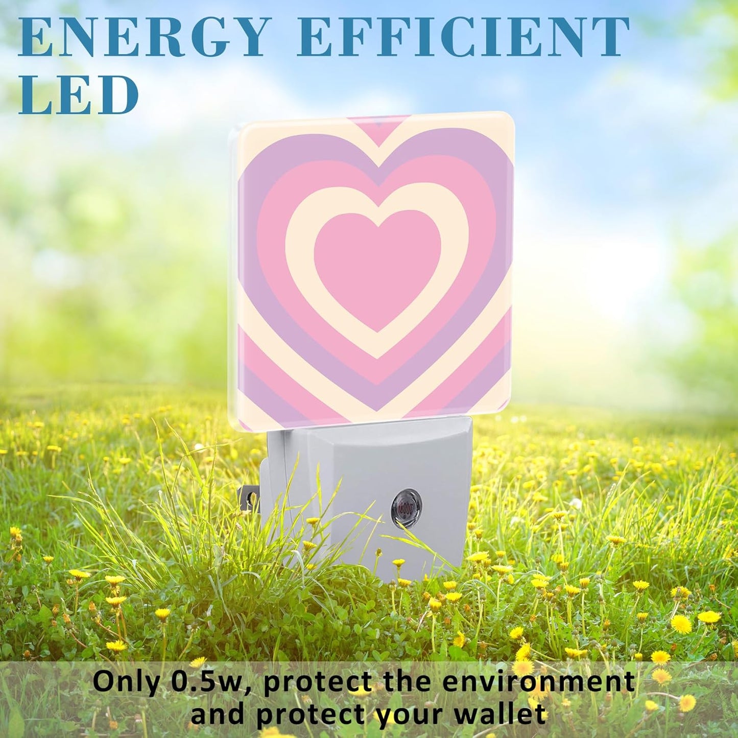 Pink Love Swirl Night Light for Kids, LED Night Light Plug into Wall with Dusk to Dawn Sensor for Girls Boys Women Men Room Decor, Hallway, Kitchen, Bathroom, Nursery, Stairs