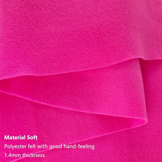 Jtnohx Color Felt, 1 Square Yard Felt Fabric, 1.4mm Thickness Flexible Craft