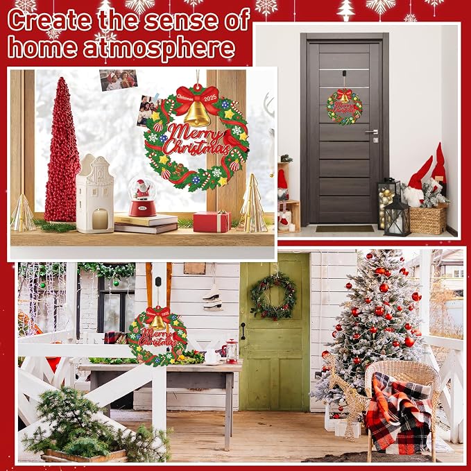 Paintable Christmas Ornaments 3 Sets, Wooden Ornaments to Paint, Unfinished