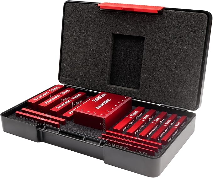 EANOSIC Metric Setup Blocks Height Gauge Set, Bars Include Laser Engraved Size