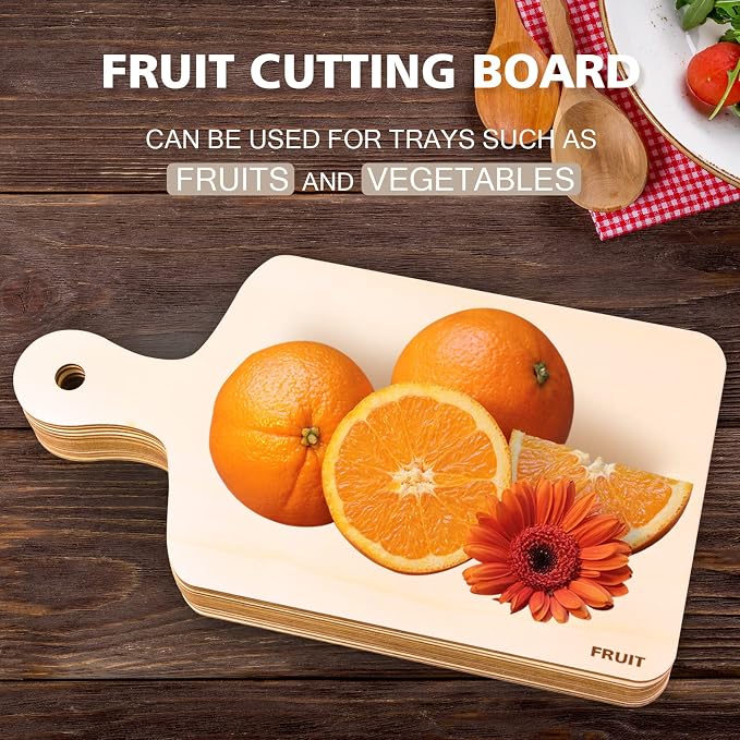 Oomcu 12 PCS Wooden Mini Cutting Board