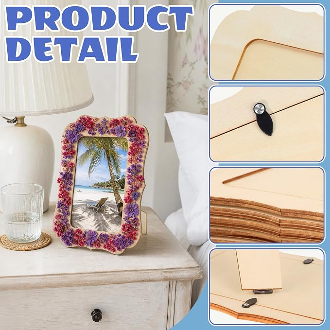 VOKOY 45 Pack DIY Wooden Picture Frames