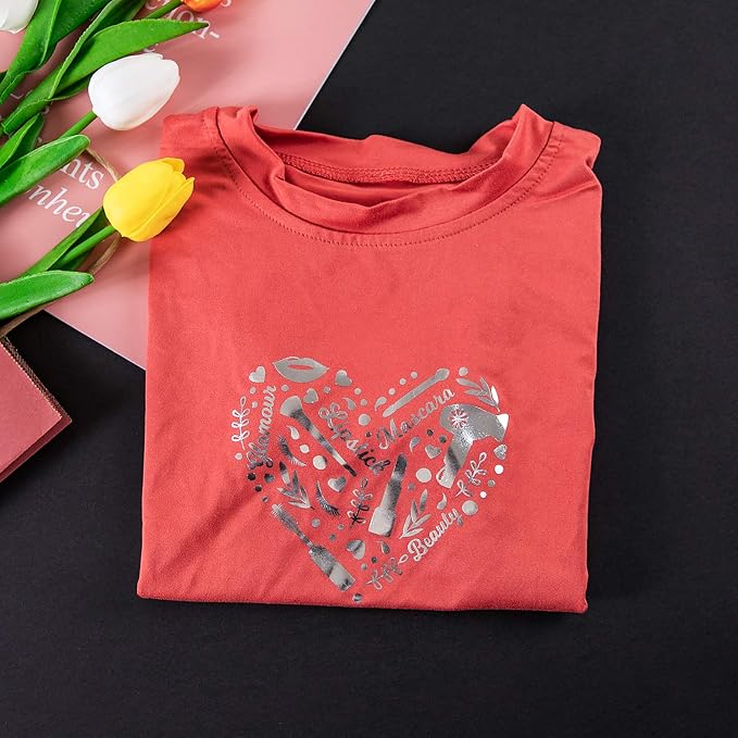 Gatichetta Silver Heat Transfer Vinyl Roll, Metallic Foil Iron On Vinyl 12" X