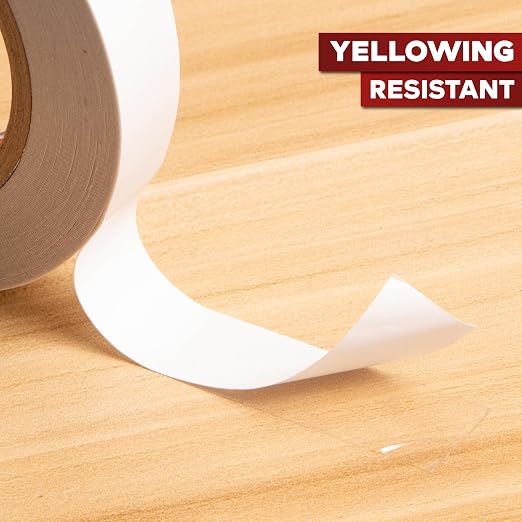 XFasten Double Sided Tape Clear, 1-Inch by 20-Yards, Holding Carpets, and