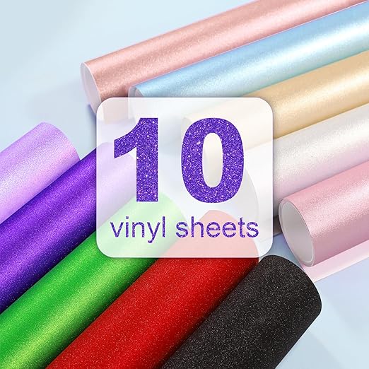 TECKWRAP Shimmer Vinyl Glitter Adhesive Sheets