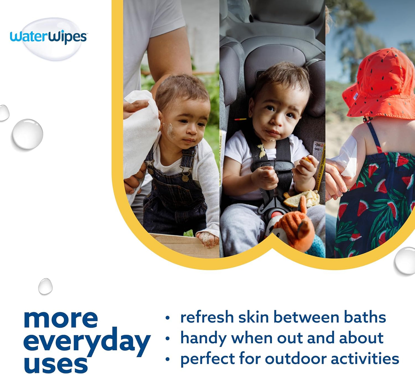 WaterWipes Bundle, Original 300 Count (5 packs) & XL Bathing Wipes 16 Count (1 pack), Plastic-Free, 99.9% Water Based Wipes, Unscented, Hypoallergenic for Sensitive Skin, Packaging May Vary