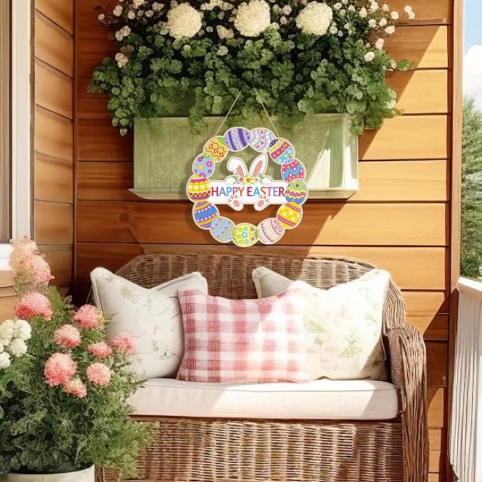 Large Size 12" Wooden Easter Ornaments to Paint, Wooden DIY Blank Unfinished