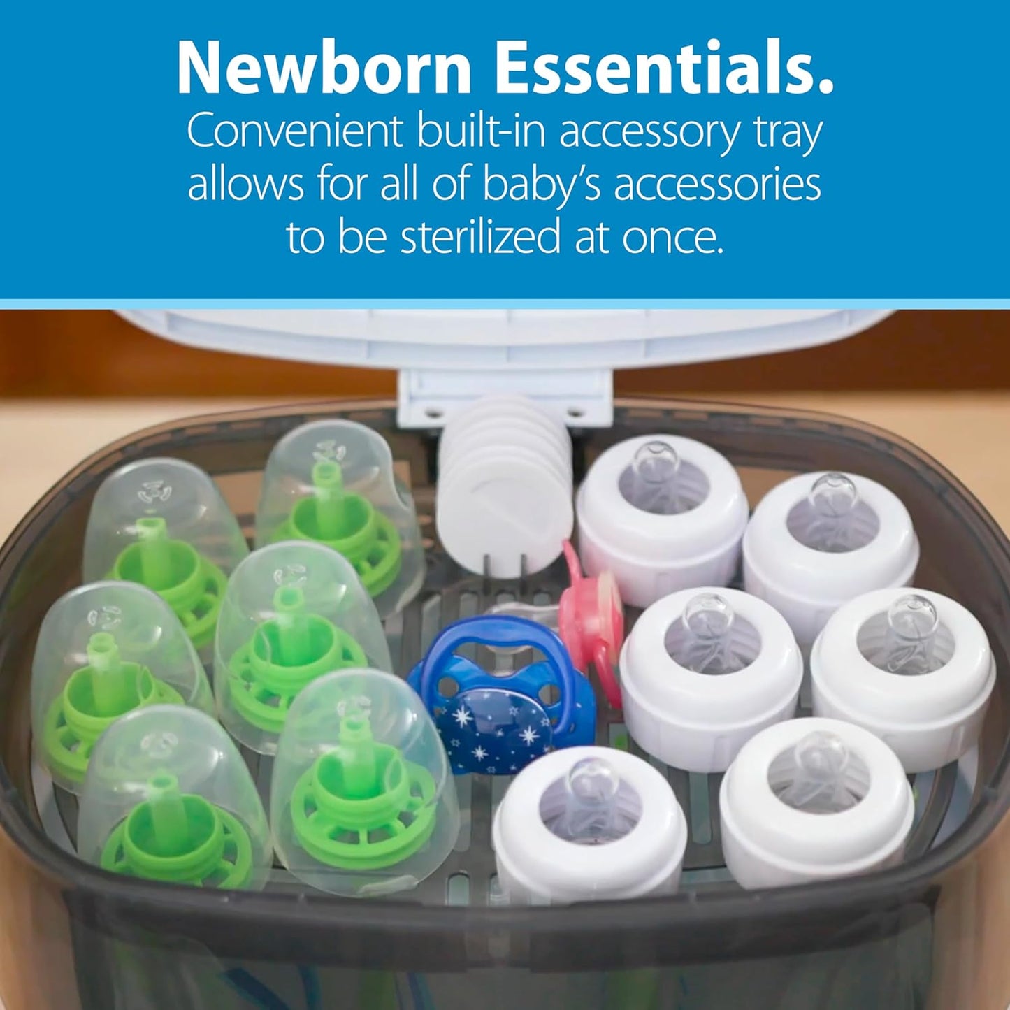 Dr. Brown's Deluxe Electric Sterilizer for Baby Bottles and Other Baby Essentials & Anti-Colic Options+ Baby Bottles, Narrow, 4 oz, 4pack