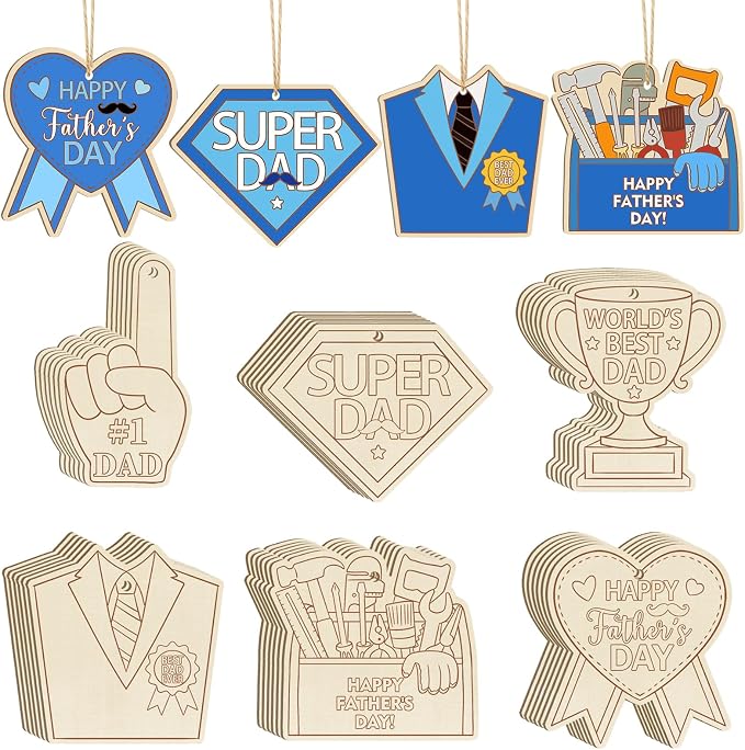 36PCS Wooden Father's Day Crafts