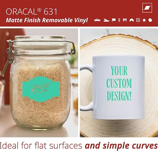 ORACAL 631 Matte Mint Vinyl Durable Roll Easy to Weed Permanent Adhesive Craft