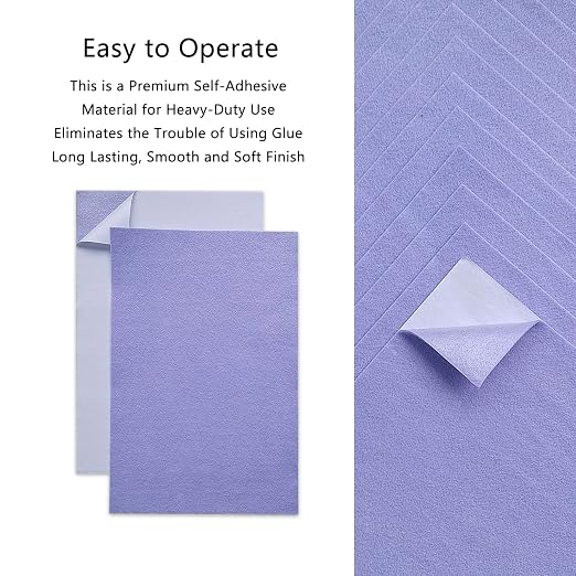 Jtnohx Self Adhesive Felt Sheets, 12 Pieces Felt Fabric