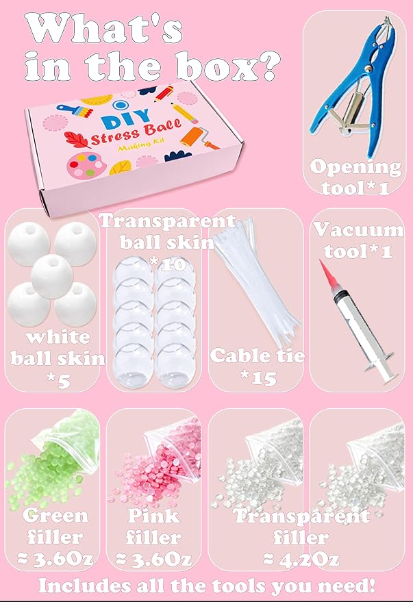 TXGSDXS DIY Squishy Making Kit – Create Your Own Squishy Stress Balls