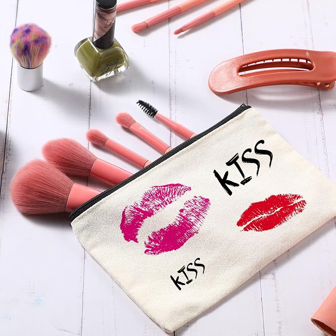 Reginary 80 Pack Canvas Zipper Makeup Bags Bulk Pencil Pouches Blank DIY Craft