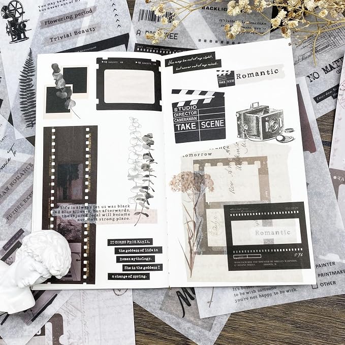 Vintage Washi Stickers Book for Journaling
