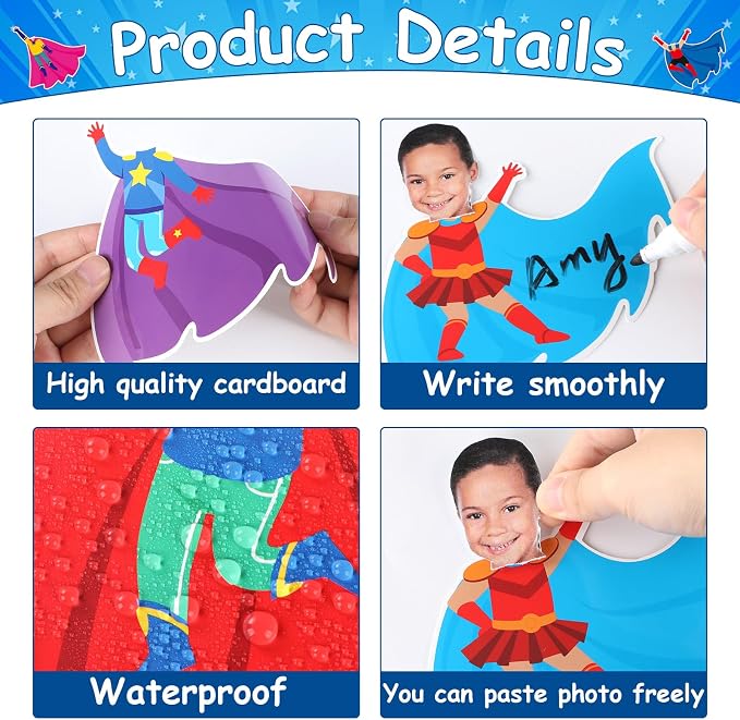 gisgfim 80Pcs Super Theme Hero Cutouts Back to School Decorations Bulletin