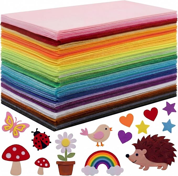 Reginary 120 Pcs 10 x 20 Inch Felt Sheets Bulk