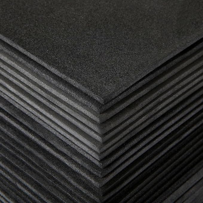 CertBuy Eva Foam Sheets 3mm, 50 Pack Black Craft Foam 3mm, 9 x 12 Inch Foam