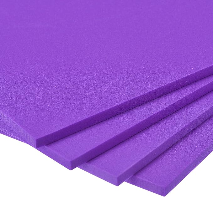 uxcell Purple EVA Foam Sheets 10 x 10 Inch 5mm Thickness
