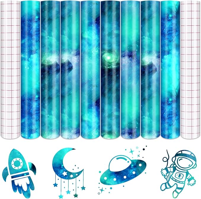 Tintnut Galaxy Permanent Vinyl 8 Sheets 12x10in Blue Self Adhesive Vinyl |