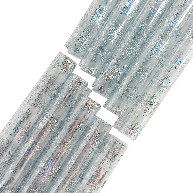 Transparent Waterproof PVC Vinyl 10 Pcs 8.3 x 11.8 inches Iridescent Shine