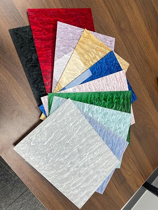 TOEPODO Pearlescent Ripple Cast Acrylic Sheets 1/8inch Thick Marble Acrylic