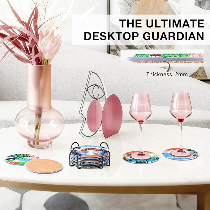 Beach Diamond Art Painting Coasters Kit